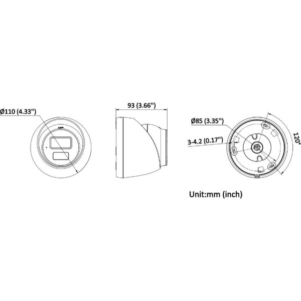 Kamera IP HIKVISION DS-2CD1363G2-LIU(2.8mm) - obrazek 4